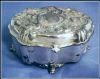 VICTOR SILVER CO. Quadruple Silverplate Victorian Jewel Casket Jewelry Box (c. 1907)