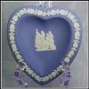 Wedgwood Jasperware BLUE Heart Pin Dish Tray