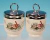 ROYAL WORCESTER Egg Coddle Coddler BIRDS Standard Size PAIR