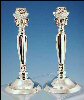 GODINGER Silverplate 8.5" Candlesticks PAIR OLDE COPENHAGEN