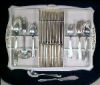 LADY DORIS PRINCESS Silver Plate Flatware Set Serving for 8 / 47 Pieces / Silverware Storage