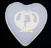 WEDGWOOD JASPERWARE Trinket Heart Box DISNEY Cinderella Powder Light Blue