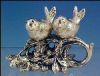 Silver Plate Figural Birds Salt & Pepper Shakers Weidlich Bros. Mfg. Co.