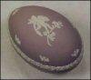 WEDGWOOD JASPERWARE LAVENDER / LILAC Lidded Egg  Box - CUPID A1429