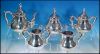 JAMES W. TUFTS Quadruple Silverplate Tea Set 5 Piece Victorian Antique