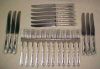 Antique 1835 R. WALLCE Silver Plate Flatware Set ASTOR (c. 1925) 8 Dinner Forks, 8 Dinner Knives