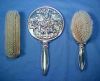 Vintage Continental Repousse Silver Plate Vanity Set - DENMARK 