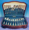 Vintage Wm. ROGERS & SON Silver Plate Flatware Set APRIL (c. 1950) Service for 8 A1855