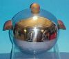 Vintage CHROME ICE BUCKET / HOT & COLD SERVER - WEST BEND / PENGUIN A1928