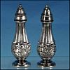 Antique Silverplate Salt & Pepper Shakers VIKING SILVER #1034 Acanthus Leaf 