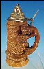 Vintage E & R / EBERLING & REUSS Golden Crown FIGURAL FOX BEER STEIN / Die grüne Heid Des Jägers Freud A2020