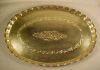 Antique HUGE VICTORIAN OVAL BRASS SERVING TRAY Art Nouveau 23" x 15" 1 1/8" A2067