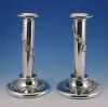 Antique Pair Quadruple Silverplate CANDLESTICKS - L.A. Littlefield Silver Co.