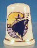 Vintage Collectible SHERWOOD Souvenir Bone China Thimble QE2 Staffordshire, England A2280