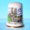 Vintage Porcelain Souvenir Thimble WESTMINSTER ABBEY, LONDON Made in Britain