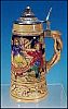 Vintage German-Style MUSCIAL BEER STEIN Tin Lid