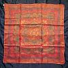 Vintage 1970's 100% Acetate India Inspired Ladies Scarf Made in Japan