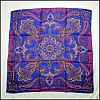 Vintage VERA NEUMANN 100% Silk Ladies Scarf - Violet & Blue PAISLEY