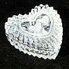 Vintage Yugoslavia 24% Lead Crystal Double Heart Heart Shaped Crystal Trinket Box