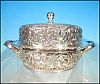 Antique Quadruple Silver Plate Repousse Lidded Butter Dish DERBY SILVER CO.