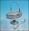 Silverplate Oval Sugar Basket Salt Cellar