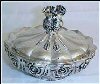 Silverplate Jewelry Box Jewel Casket with Love Bird Finial Silver Plate