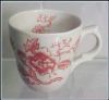 Vintage DOUBLE PHOENIX Ironstone PINK FLORA Tea Cup JAPAN 