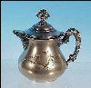 Satin Finish WM. A ROGERS Quadruple Silverplate Syrup Pitcher Creamer Bright Cut Design #902