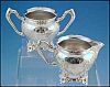 ADELPHI SILVER Cream & Sugar Bowl Set Quadruple Silverplate