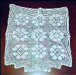 Vintage TABLE RUNNER TOPPER DRESSER SCARF Hand Crochet Floral Lace