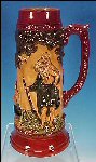 Vintage Monumental 14" Tall German Beer Stein Tankard GARDEN OF EDEN - Atlantic Mold