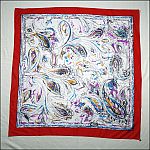 Vintage NORMA DORI Italian Abstract Floral Paisley Silky Ladies Scarf